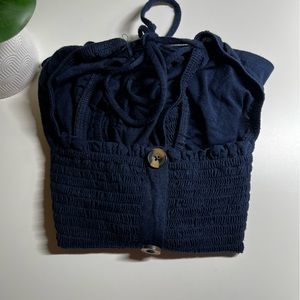 navy blue crop top
